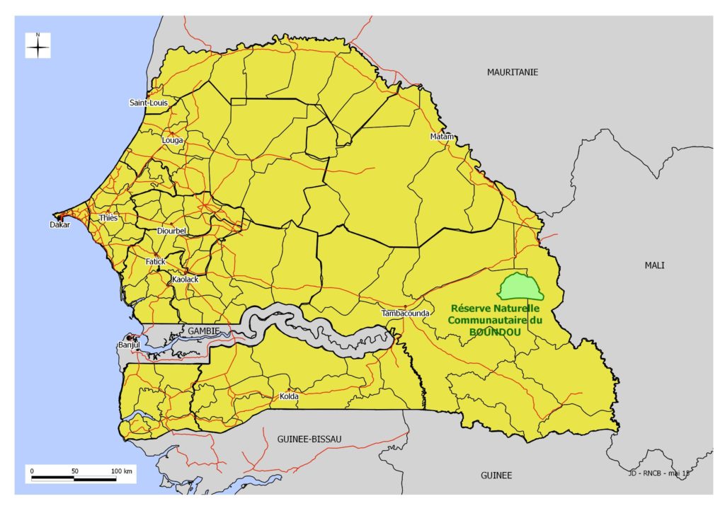 Localisation - Réserve Naturelle Communautaire du Boundou